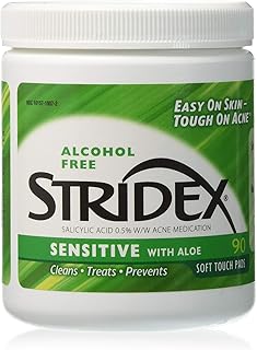 Tampons de soin quotidien contre l'acné stridex à l'acide salicylique pour peaux sensibles