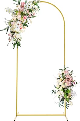 Wuxer support d'arche de mariage de 6 pieds, arche carrée en métal doré