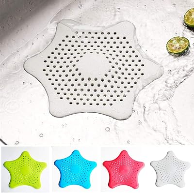 4 pièces attrape-cheveux en silicone, crépine d'évier de cuisine - bouchon de baignoire