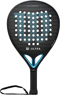 Raquette de padel wilson ultra elite v2, fibre de verre/eva 361 g, noir/bleu