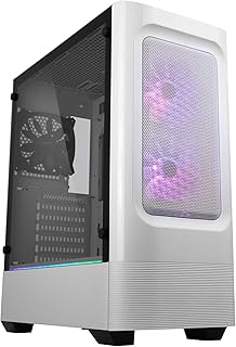 Boîtier de jeu en verre trempé raydmax evol h07 atx mi-tour avec ventilateurs