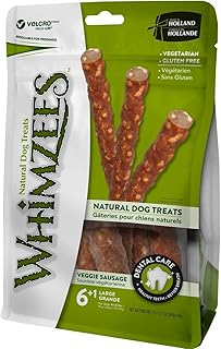 Gâteries naturelles sans céréales wamzizz pour chiens, gros hot-dogs végétariens 6+1 pièces 360g + 60g. Diaytar : Parce que bien acheter, c'est économiser