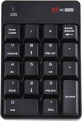Clavier numérique sans fil mc sight - avec nano-récepteur, 2,4 g 18 touches