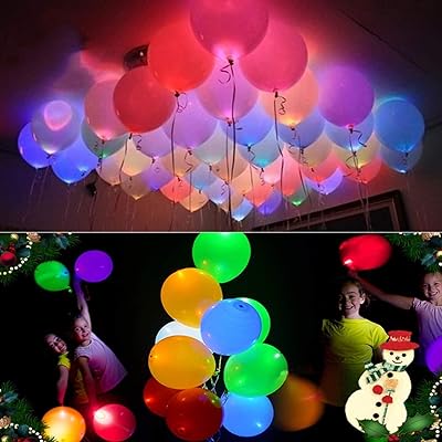 20 ballons lumineux led de couleurs mélangées qui durent 24 heures