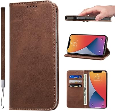 Étui pour téléphone portable llangelm iphone 13, en cuir polyuréthane, avec design portefeuille