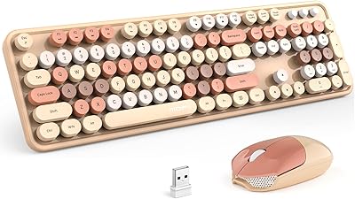 Ensemble clavier et souris sans fil pour film rétro pleine taille 24 ghz