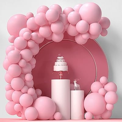 Ballons roses 84 pièces ensemble d'arc de guirlande ballons rose pastel