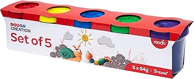 Moon dough creations lot de 5 – pâte à modeler assortie pour enfants