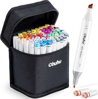Ensemble de marqueurs artistiques 80 couleurs marqueur ohuhu à double pointe pour enfants