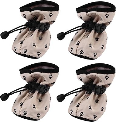 Hemoblue 4 pièces chaussures pour animaux de compagnie imperméables antidérapantes chaussures de protection