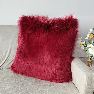 Ensemble de taies d'oreiller de luxe en fausse fourrure douce 18x18" 45x45" housse