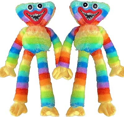 2 jouets en peluche poppy playtime huggie waggie, poupée en peluche bleue effrayante