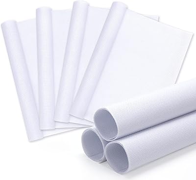 Tissu à broder, tissu aïda 7 fils 14 fils par castwave, blanc classique
