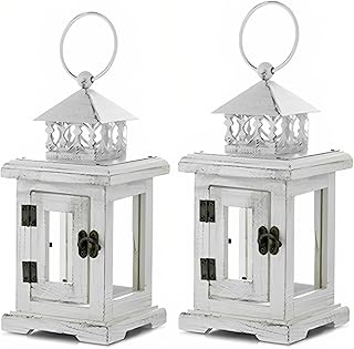 Lanterne de bougie en bois rustique de beauté pour la maison, lanterne
