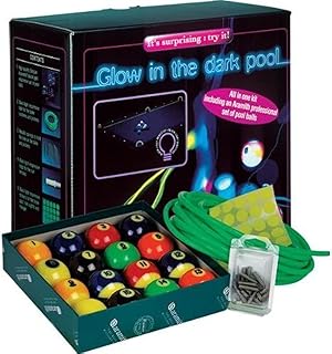 Ensemble de table de billard/billard phosphorescent (lumière noire) avec jeu complet de 16