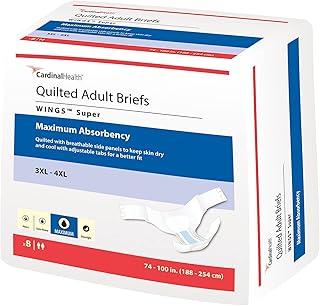 Cardinal 67053101 slip d'incontinence très absorbant pour adulte bariatrique wings, vert - 3xl