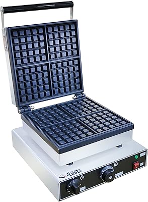 Machine à biscuits aux œufs carrée commerciale, wjyfy-2206-2a gaufrier belge commercial