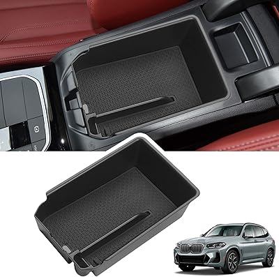 Boîte de rangement pour console centrale ttcr-ii compatible avec bmw x3