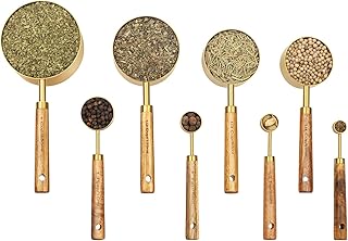 Ensemble de 8 tasses et cuillères à mesurer macholov, tasse à mesurer