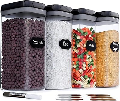 Récipients hermétiques de conservation des aliments avec couvercles ensemble de 4 grands récipients