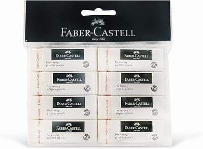 Gomme à effacer en pvc fibre castell - 8 pièces dans un paquet