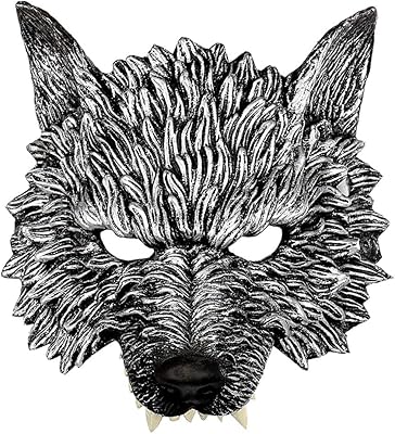 Masque de loup masques de tête d'animal pour adultes masque de loup-garou effrayant