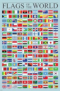 Affiche créative et amusante avec drapeau du monde pays et continents image