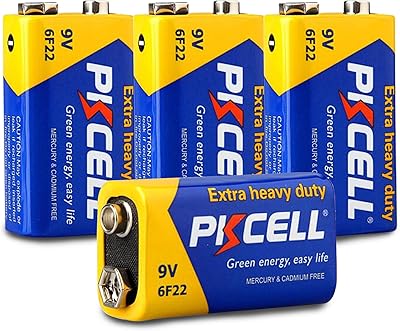 Batterie carrée haute performance pkcell 9v 6f22 pour détecteurs de fumée, voiture télécommandée