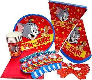 Party time - ensembles de fête à thème tom et jerry 37 pièces