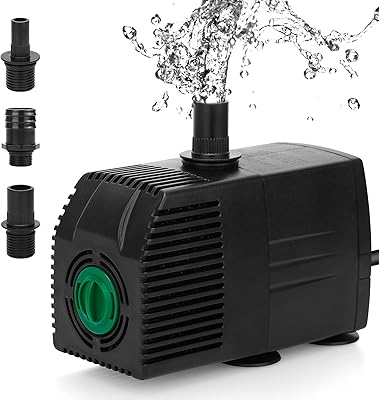 Pompe à eau submersible barst 2500l/h avec filtre éponge, pompe de bassin