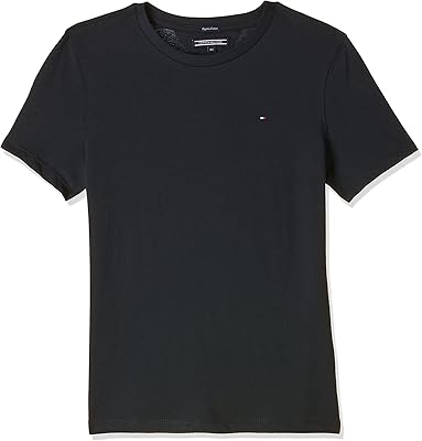 Tommy hilfiger kids basic knit t-shirt à manches courtes, taille s, bleu ciel