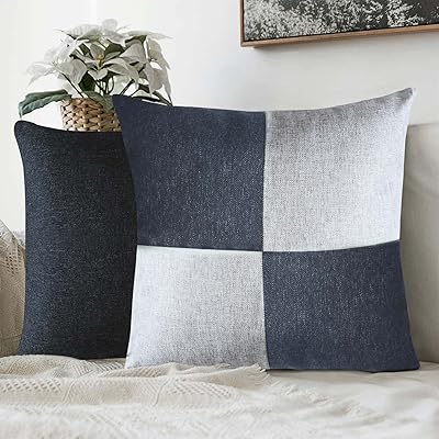 Lot de 2 housses de coussin en tissu de jute abondant pour chambre