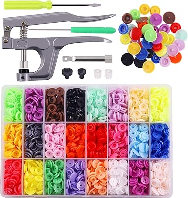 Glarex 384 pièces t5 boutons pression en plastique avec pince à pression