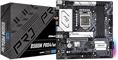 Asrock b560m pro4 / ac intel socket 1200 pour intel gen 10/11