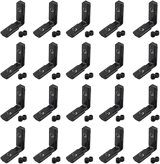 20 pièces connecteur d'angle interne noir en forme de t en forme