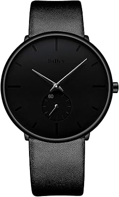 Montres pour hommes minimaliste ultra mince étanche mode montre-bracelet élégante pour hommes d'affaires