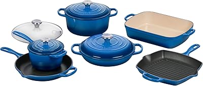Batterie de cuisine en fonte émaillée la corset signature 10 pièces