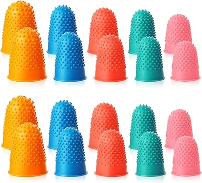 20 pièces de coussinets de doigts en caoutchouc, poignées pour compter l'argent, assembler