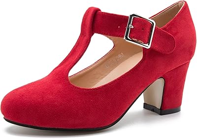 Chaussures mary jane à bout rond et talon bas pour femme, pour le mariage,
