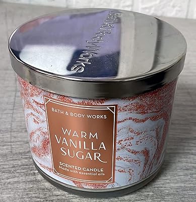White barn candle company bath & body worksbougie parfumée à 3 mèches aux huiles essentielles - 14,5 oz - sucre vanillé chaud (vanille, orchidée blanche, sucre pétillant, jasmin frais, bois de santal crémeux). Explorez un monde de bonnes affaires sur Diaytar Sénégal