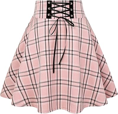 Mini jupes à carreaux de style gothique pour femmes mini-jupes taille