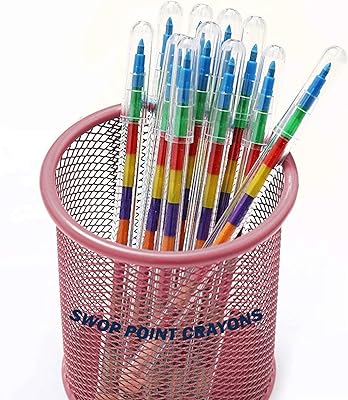 Ensemble de crayons de couleur enroulables de 24 pièces pour jeunes enfants