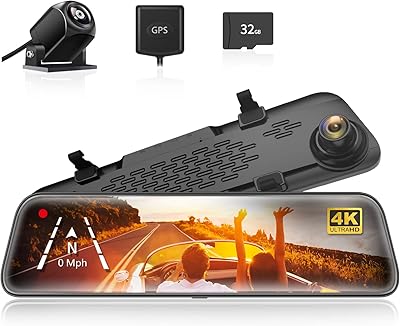 Caméra de recul de voiture wolfbox g840s 12 pouces, caméra de recul à
