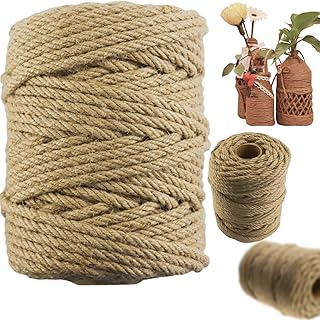 Corde de jute naturelle 6 mm, 1 bobine, 164 m, 6 mm, corde