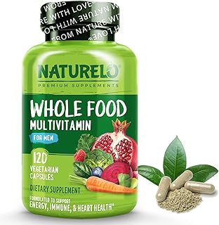 Supplément multivitaminé pour aliments entiers naturelo pour hommes, 120 gélules,