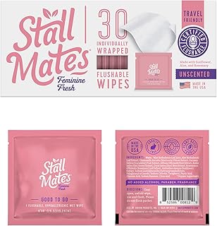 Lingettes fraîches féminines stalmates : lingettes jetables pour femmes emballées individuellement pour le voyage.