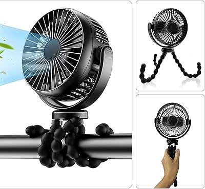 Ventilateur de poussette 5 200 mah mini ventilateur de bureau portable à 3