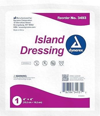 Stérilisateur pour pansements island 4" x 4", 1 paquet de 25