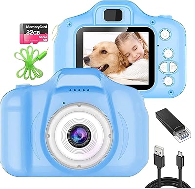 Appareil photo pour enfants mini appareil numérique rechargeable caméscope vidéo antichoc cadeaux garçons