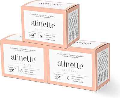 Atinet serviettes hygiéniques en graphène de qualité supérieure pour femme | ultra absorbantes